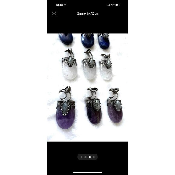 STRENGTH Green Adventurine Crescent Moon Necklace - Picture 4 of 6